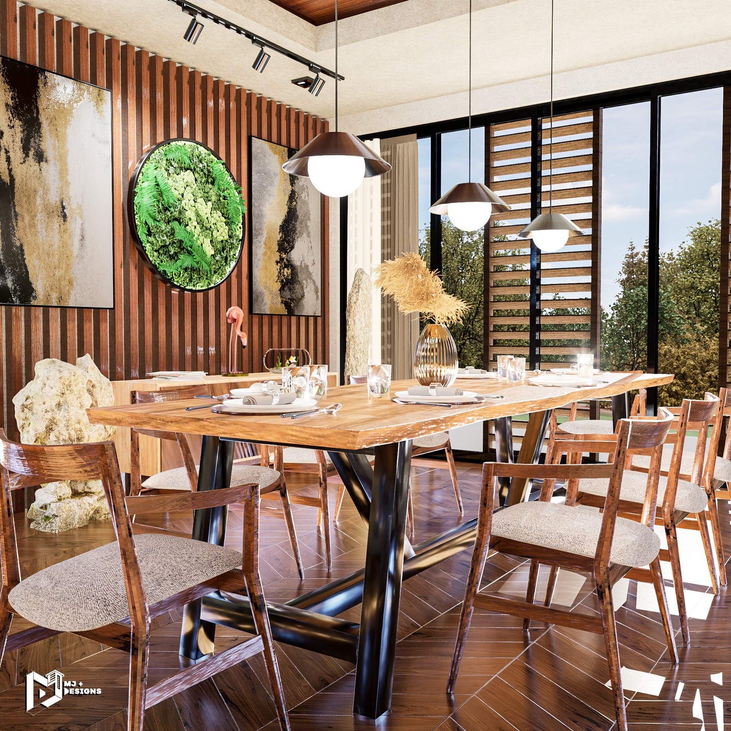 Interior Rendering - Open Living Suite